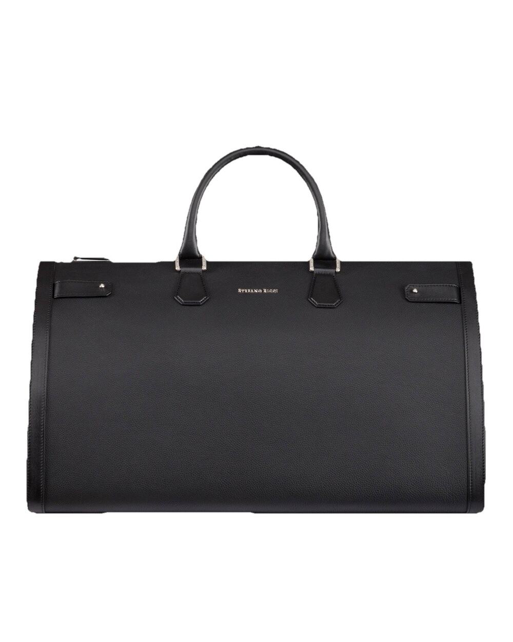 Stefano Ricci saddle soft calfskin leather duffle bag In Black $4500
